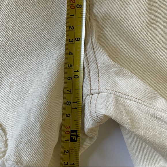 Shorts Size 1 25 Super High Rise New York Rewash Ivory White Juniors Cutoff EUC - Picture 14 of 16